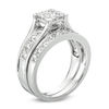 Thumbnail Image 2 of 1-3/4 CT. T.W. Quad Princess-Cut Diamond Vintage-Style Bridal Set in 14K White Gold