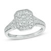 Thumbnail Image 0 of 5/8 CT. T.W. Multi-Diamond Octagonal Frame Vintage-Style Engagement Ring in 14K White Gold