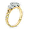 Thumbnail Image 1 of 1 CT. T.W. Diamond Frame Three Stone Engagement Ring in 14K Two-Tone Gold