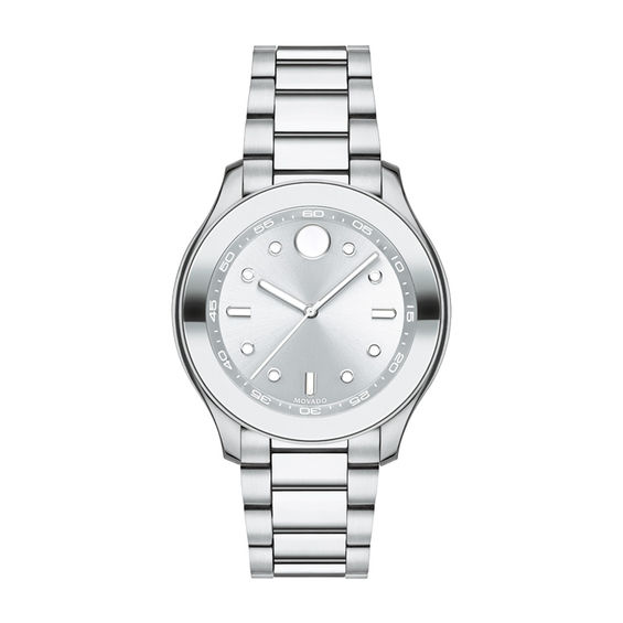 Ladiesâ Movado BoldÂ® Watch with Silver-Tone Dial (Model: 3600415)