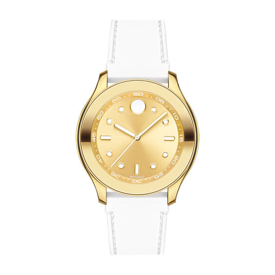 Ladiesâ Movado BoldÂ® Gold-Tone IP Strap Watch (Model: 3600410)