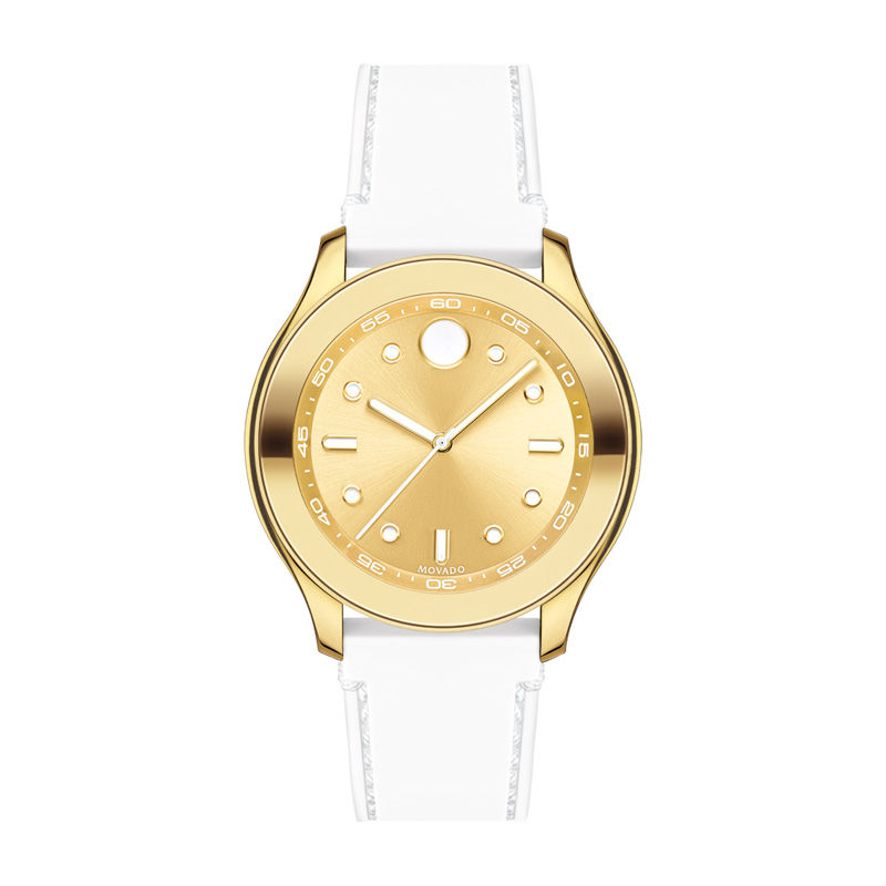 Main Image 1 of Ladies’ Movado Bold® Gold-Tone IP Strap Watch (Model: 3600410)
