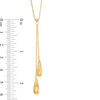 Thumbnail Image 2 of Double Teardrop Lariat-Style Necklace in 10K Gold