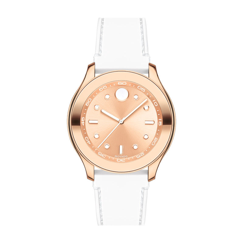 Main Image 1 of Ladies’ Movado Bold® Rose-Tone IP Strap Watch (Model: 3600411)