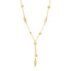 Thumbnail Image 1 of Diamond-Cut Round and Marquise Beaded "Y"  Necklace in 10K Gold - 17"