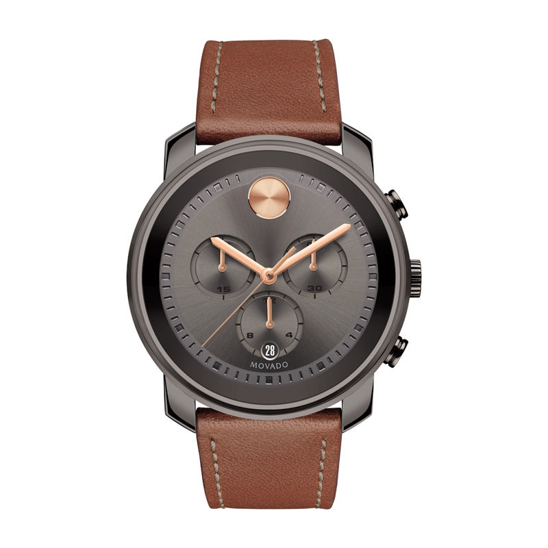 Main Image 1 of Men’s Movado Bold® Gunmetal IP Chronograph Strap Watch (Model: 3600421)