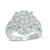 Thumbnail Image 1 of 2-1/2 CT. T.W. Quad Princess-Cut Diamond Double Frame Engagement Ring in 14K White Gold