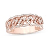 Thumbnail Image 0 of 1/3 CT. T.W. Diamond Wave Ring in 10K Rose Gold