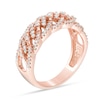 Thumbnail Image 1 of 1/3 CT. T.W. Diamond Wave Ring in 10K Rose Gold