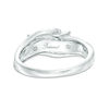 Thumbnail Image 4 of 1/4 CT. T.W. Diamond Past Present Future® Bypass Engagement Ring in 10K White Gold
