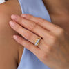 Thumbnail Image 3 of 1/4 CT. T.W. Diamond Past Present Future® Bypass Engagement Ring in 10K Gold