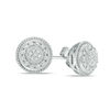 Thumbnail Image 1 of 1/10 CT. T.W. Composite Diamond Frame Vintage-Style Stud Earrings in Sterling Silver