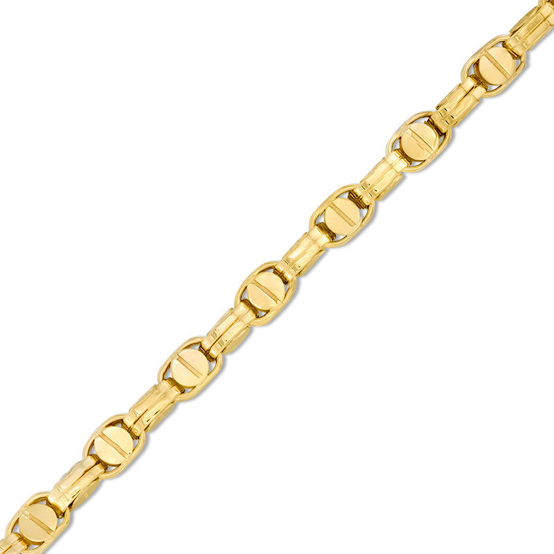 Main Image 1 of Buckle Link Bracelet in 10K Two-Tone Gold - 8.5"