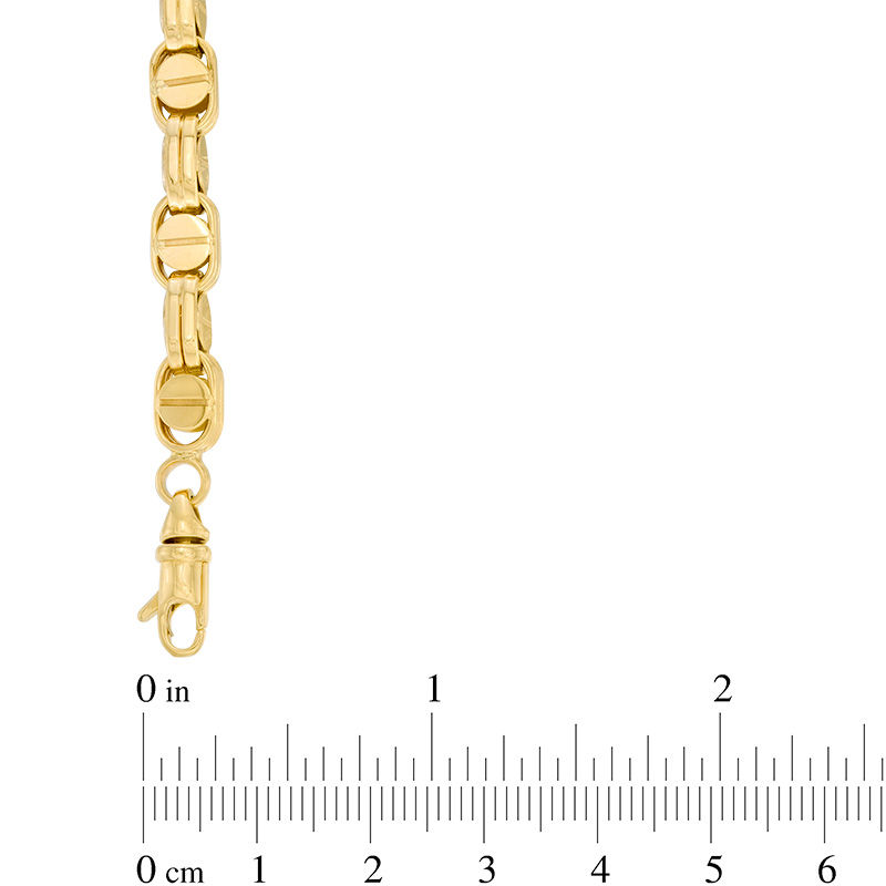 Men's Buckle Link Bracelet in 10K Two-Tone Gold - 8.5"