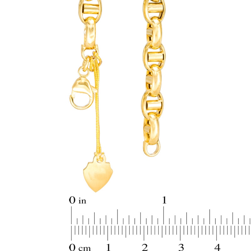 Main Image 2 of Men's Mariner Chain Necklace in 10K Gold - 22"