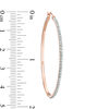 Thumbnail Image 2 of Diamond Fascination™ Large Hoop Earrings in Sterling Silver with 18K Rose Gold Plate