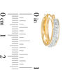 Thumbnail Image 2 of Diamond Fascination™ Small Hoop Earrings in 14K Gold