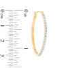 Thumbnail Image 2 of Diamond Fascination™ Elongated Oval Hoop Earrings in 14K Gold