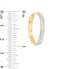 Thumbnail Image 2 of Diamond Fascination™ Oval Hoop Earrings in 14K Gold