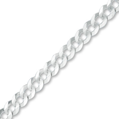 Men's 4.7mm Curb Chain Bracelet in 14K White Gold | Zales