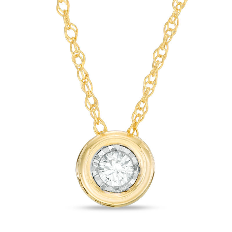 1/4 CT. Diamond Solitaire Pendant in 10K Gold