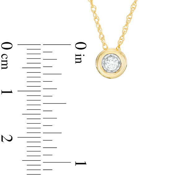 1/ CT. Diamond Solitaire Pendant in 10K Gold