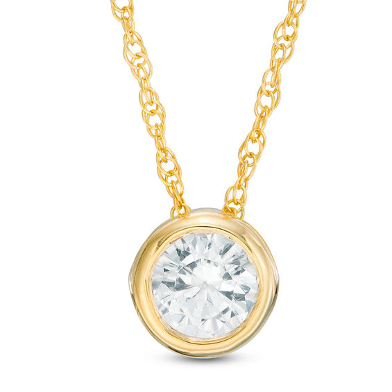 1/ CT. Diamond Solitaire Pendant in 10K Gold