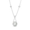 Thumbnail Image 1 of 3/8 CT. T.W. Diamond Trapeze Necklace in 10K White Gold