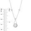 Thumbnail Image 2 of 3/8 CT. T.W. Diamond Trapeze Necklace in 10K White Gold