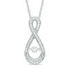 Thumbnail Image 0 of 1/2 CT. T.W. Diamond Infinity Pendant in 10K White Gold