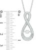 Thumbnail Image 1 of 1/2 CT. T.W. Diamond Infinity Pendant in 10K White Gold