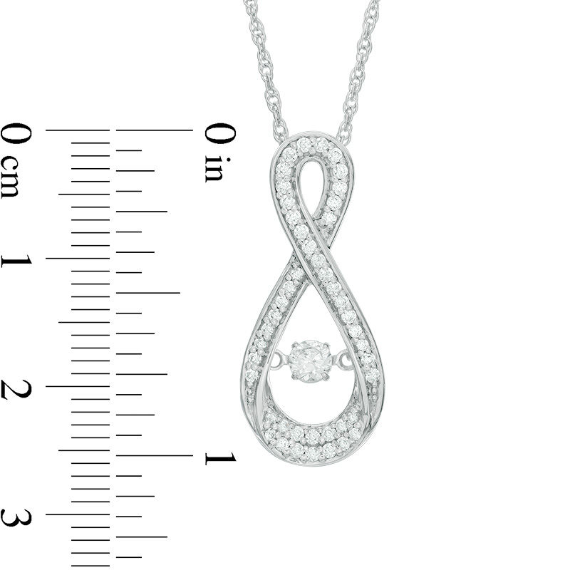 1/2 CT. T.W. Diamond Infinity Pendant in 10K White Gold