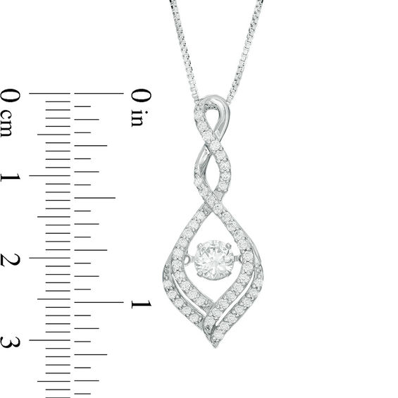 0.70 CT. T.w. Diamond Cascading Infinity Drop Pendant in 10K White Gold