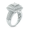 Thumbnail Image 2 of 2-1/5 CT. T.W. Quad Princess-Cut Diamond Frame Vintage-Style Engagement Ring in 14K White Gold