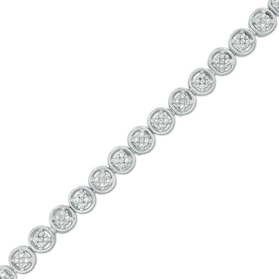 1/10 CT. T.w. Diamond Tennis Bracelet in Sterling Silver - 7.25"