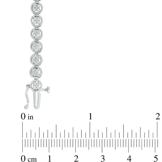 1/10 CT. T.w. Diamond Tennis Bracelet in Sterling Silver - 7.25"