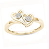 Thumbnail Image 1 of 1/20 CT. T.W. Diamond Double Heart Ring in 10K Gold