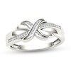 Thumbnail Image 0 of 1/15 CT. T.W. Diamond "X" Ring in 10K White Gold