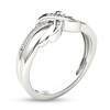 Thumbnail Image 1 of 1/15 CT. T.W. Diamond "X" Ring in 10K White Gold