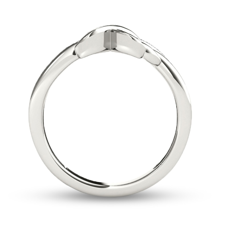 1/15 CT. T.W. Diamond "X" Ring in 10K White Gold