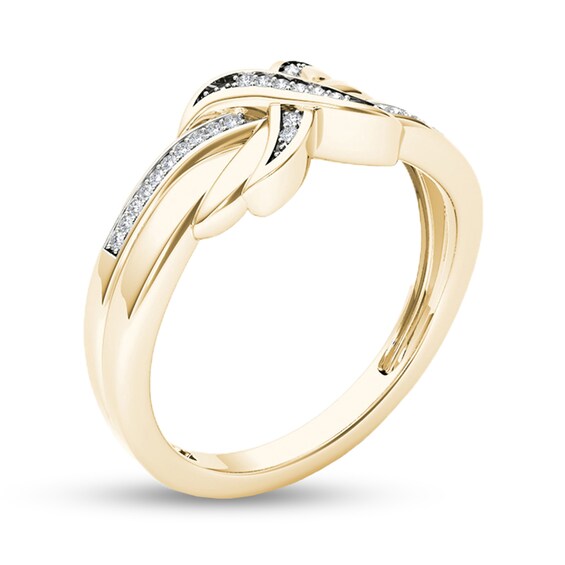 1/15 CT. T.w. Diamond "X" Ring in 10K Gold
