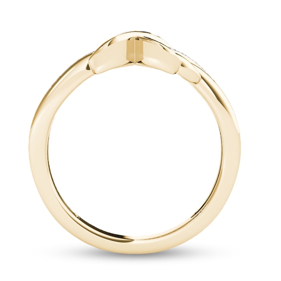 1/15 CT. T.w. Diamond "X" Ring in 10K Gold
