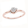Thumbnail Image 1 of Diamond Accent Flower Bypass Promise Ring in 10K Rose Gold