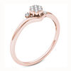 Thumbnail Image 2 of Diamond Accent Flower Bypass Promise Ring in 10K Rose Gold