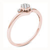 Thumbnail Image 1 of Diamond Accent Flower Bypass Promise Ring in 10K Rose Gold