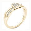 Thumbnail Image 1 of 1/10 CT. T.W. Composite Diamond Tilted Heart Split Shank Ring in 10K Gold