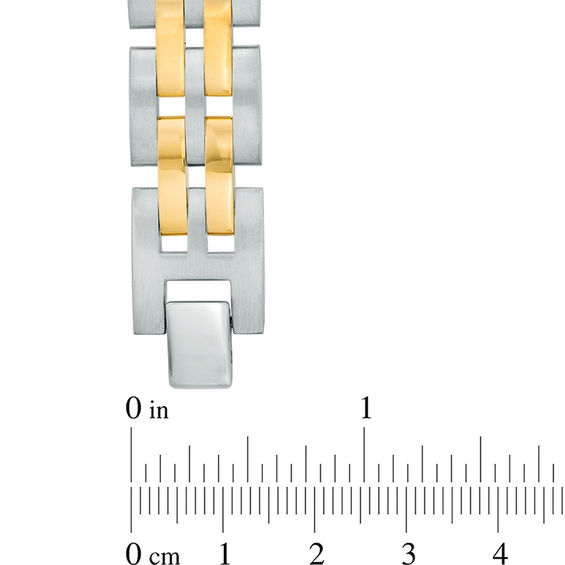 Link Bracelet in Two-Tone Stainless Steel - 8.5"