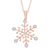 Thumbnail Image 0 of Diamond Accent Snowflake Pendant in 10K Rose Gold