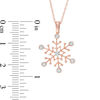 Thumbnail Image 1 of Diamond Accent Snowflake Pendant in 10K Rose Gold