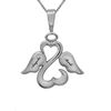 Thumbnail Image 1 of Open Hearts Family by Jane Seymour™ Mother's Angel Pendant in 10K Gold (2 Lines)